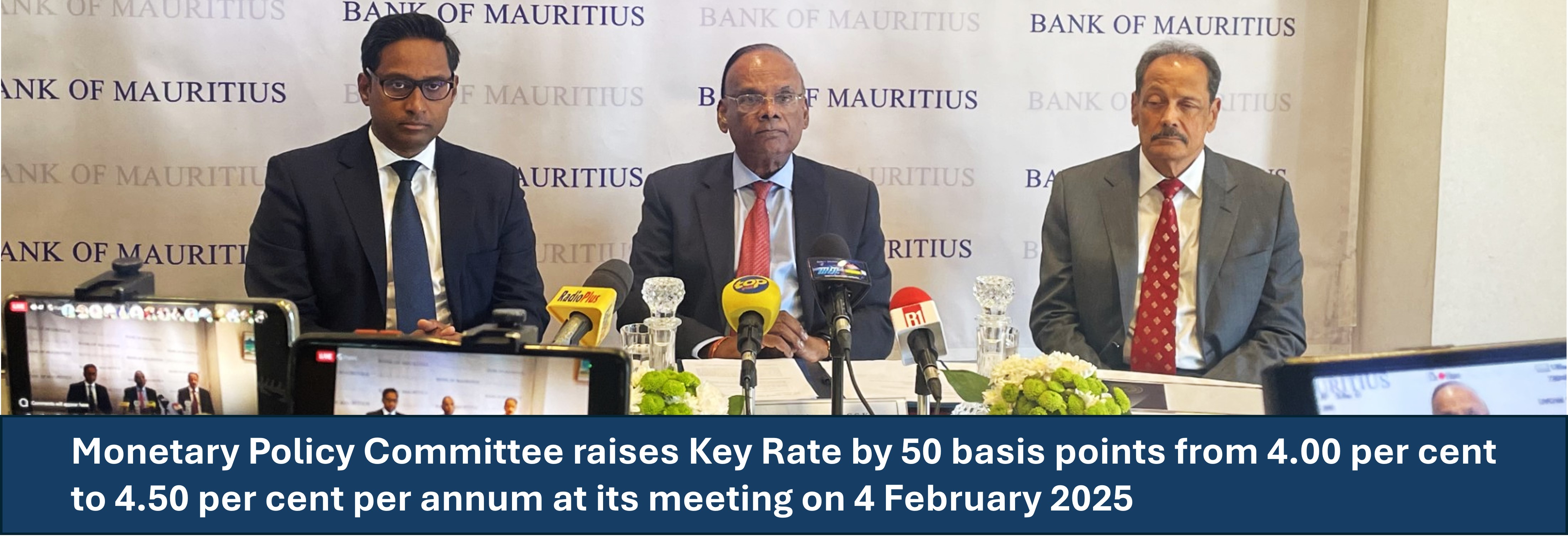 The Monetary Policy Committee of the Bank of Mauritius raises the Key Rate by 50 basis points